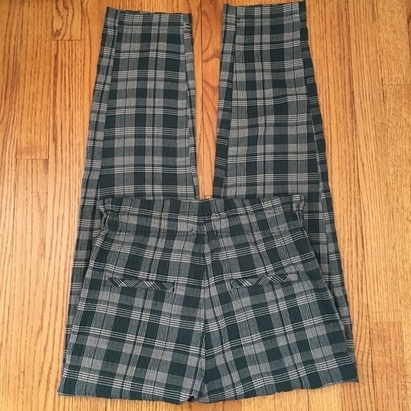 Free People Potato Sack High Rise Loose Fit Green Plaid Pant Size 2 - Picture 15 of 16